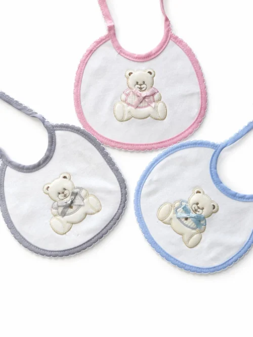 Babero Bordado Osito Bebé