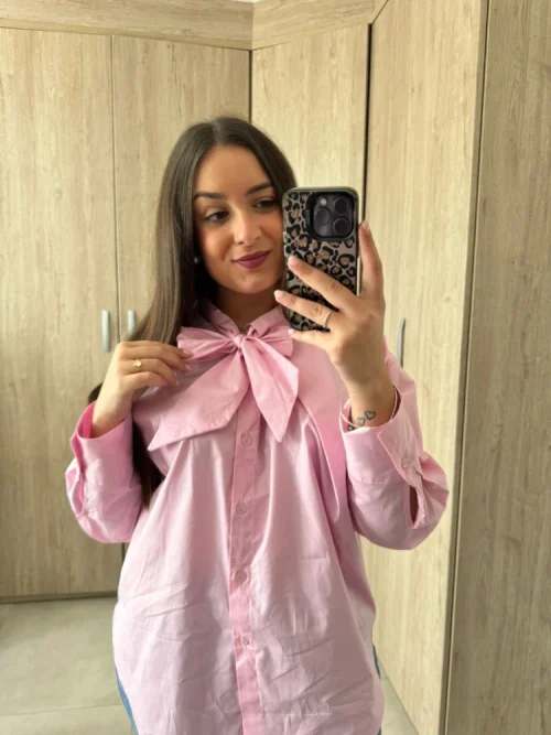 Camisa Lazo Oversize - Rosa