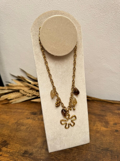 Collar Flor - Dorado