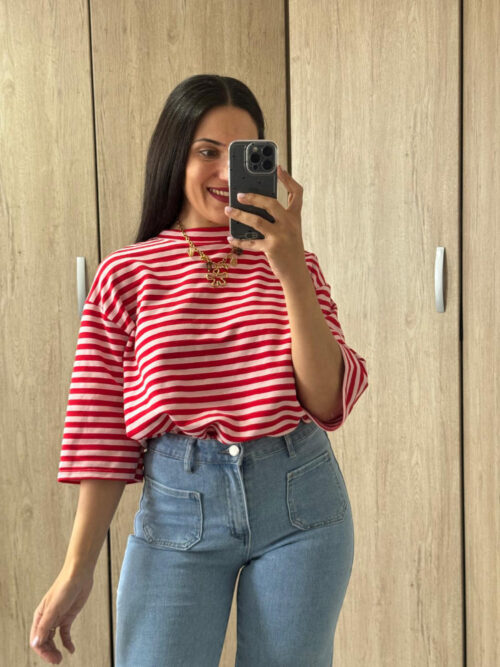 Camiseta Natalia Rosa/Rojo