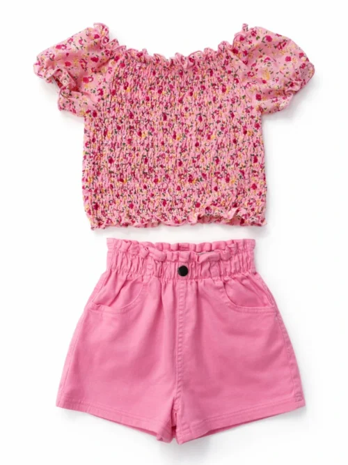 Conjunto Florecita - Rosa