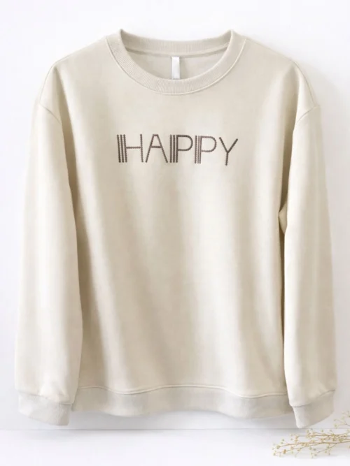 Sudadera Happy - Beige