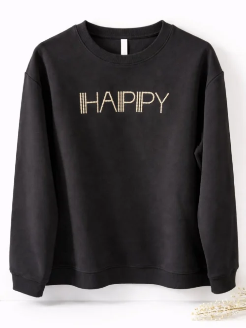 Sudadera Happy - Negra