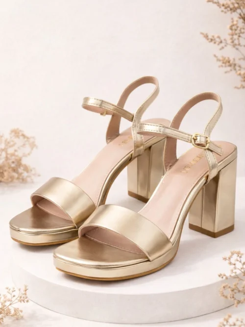 Sandalia Tacón - Dorado