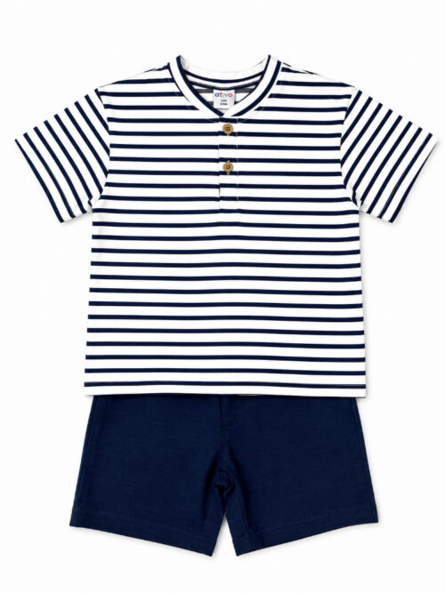 Conjunto Rayas Marino