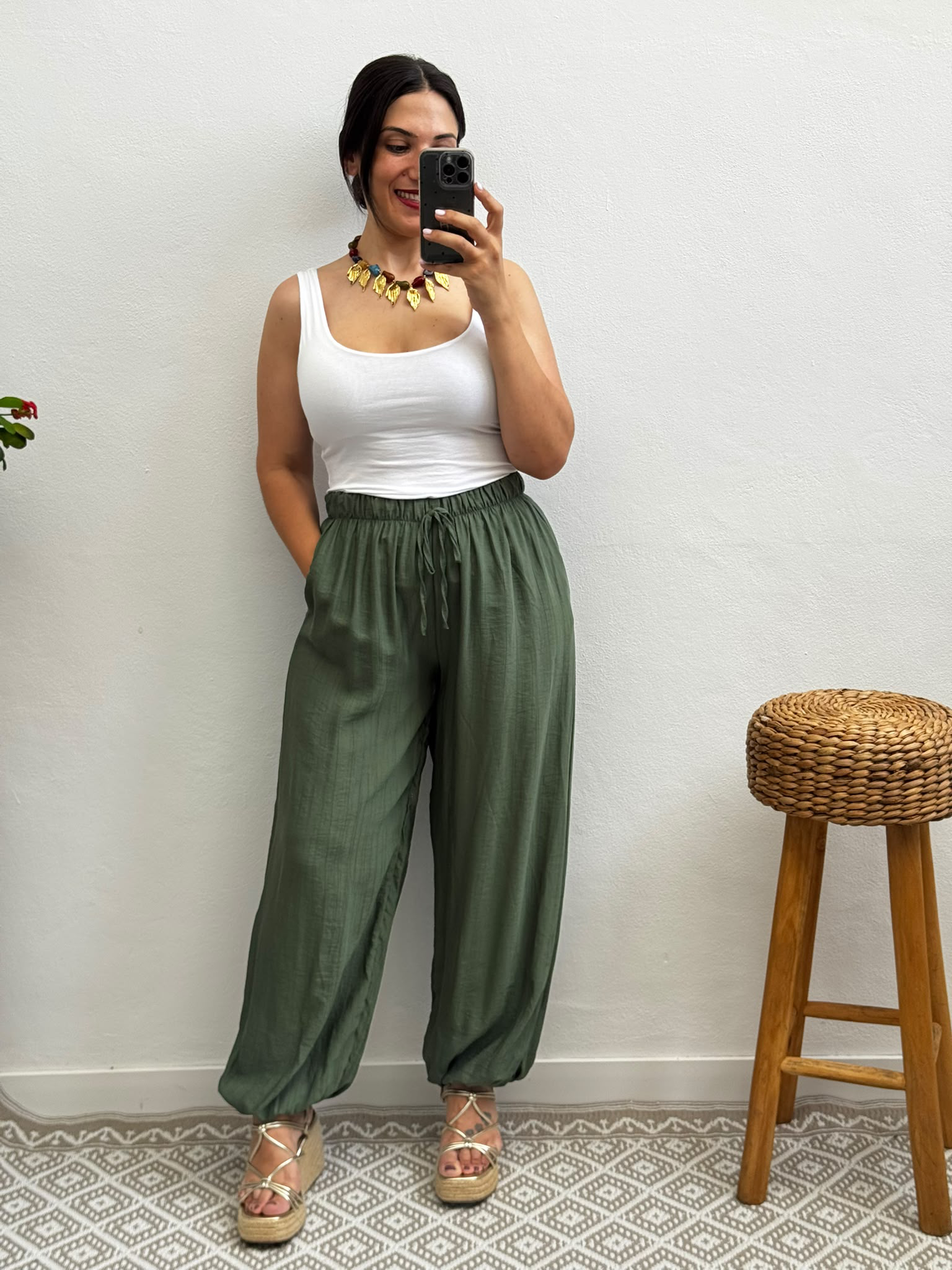 Pantalones Bombachos- Verde